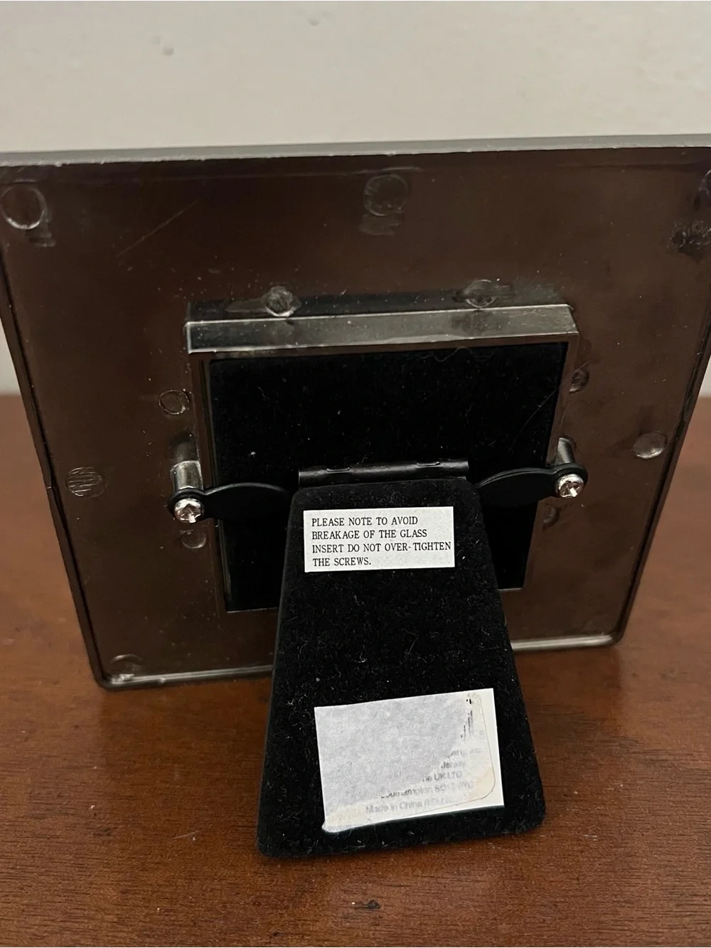 Student Teacher End of Year Silver Apple Square Photo Frame‎ Gift Like New
